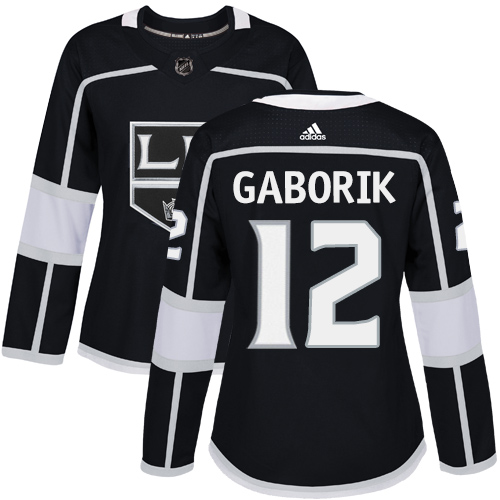 Adidas Kings #12 Marian Gaborik Black Home Authentic Women's Stitched NHL Jersey